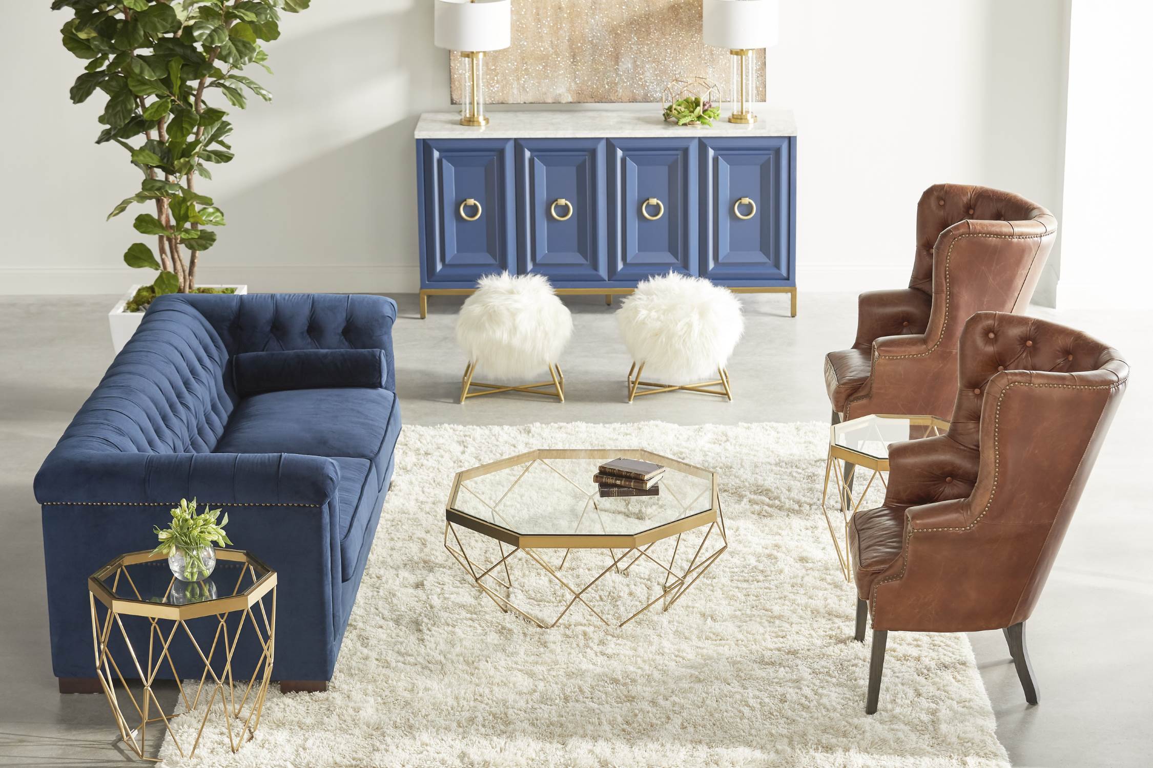 Essentials For Living Azure Carrera Media Sideboard