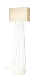 Pablo Tubetop Floor Lamp White Shade / Clear Base