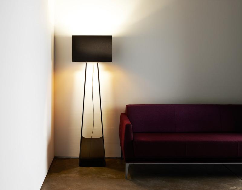 Pablo Tubetop Floor Lamp Silver Shade / Clear Base