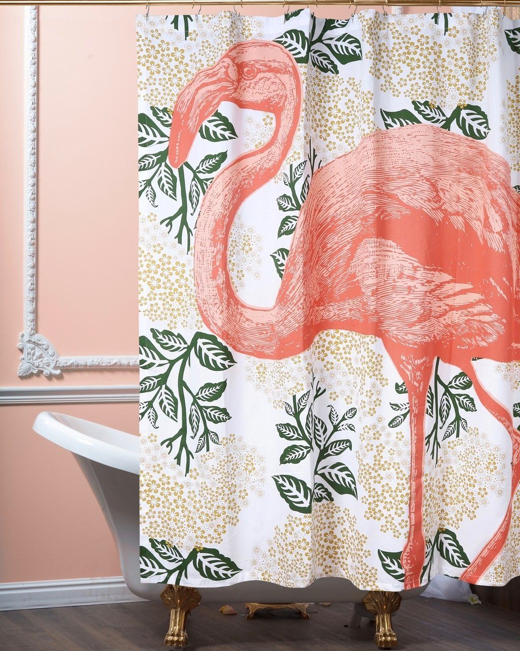 Thomas Paul Flamingo Bloomsbury Shower Curtain