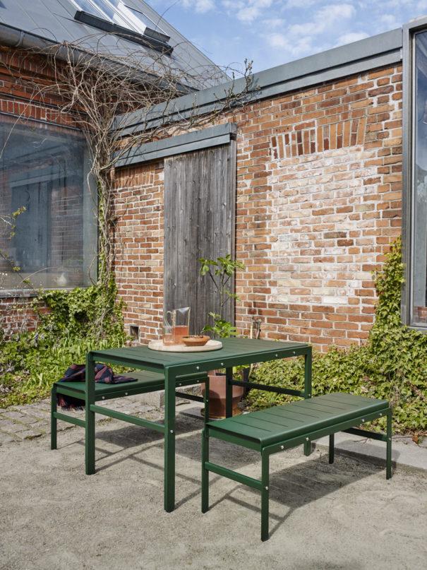 Skagerak Reform Bench Teak/Hunter Green