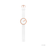 Picto 40mm White - Polished Rose Gold