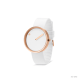 Picto 40mm White - Polished Rose Gold