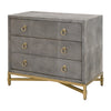 Essentials For Living Strand Shagreen 3-Drawer Nightstand
