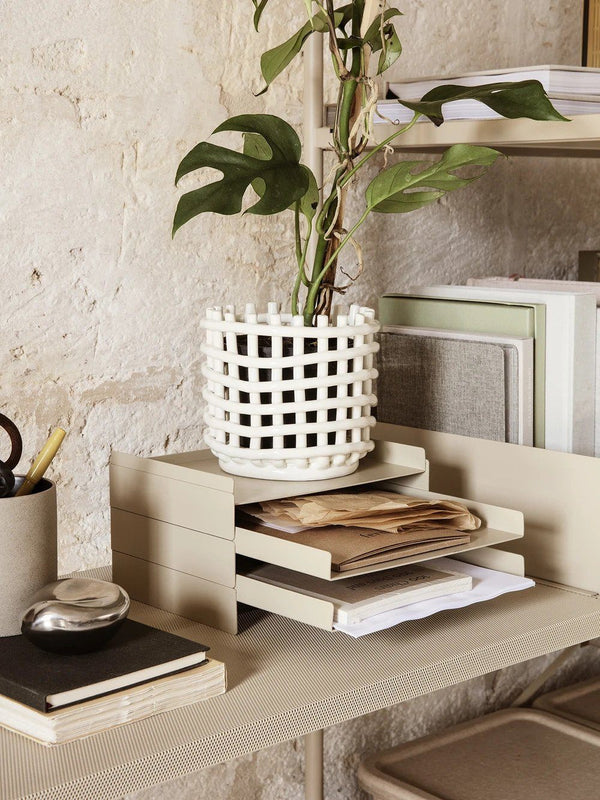 Ferm Living Ceramic Basket Small Cashmere 