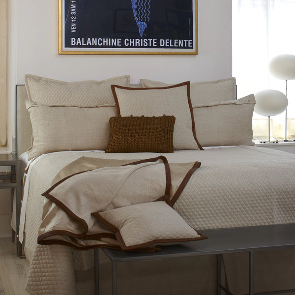 Ann Gish Basketweave Euro Sham w/ French Knots